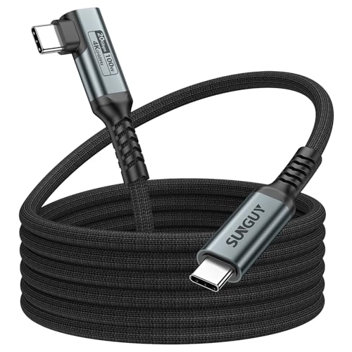 Image of SUNGUY 100W USB C to USB C 3.2 Gen 2 Cable 10FT, 20Gbps High Speed Type C Data Transfer, 4K Video Output Monitor USB Type C Cord for iPhone 16 /15 Pro max, MacBook Air /Pro, iPad Pro, Chromebook