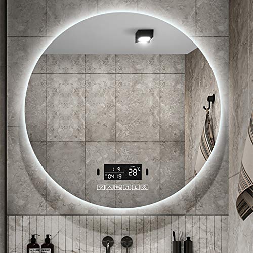 Espejo de baño con luz LED   Altavoz Bluetooth Atenuación antivaho LED Interruptor táctil Inteligente Control Espejo Iluminado por inducción del Cuerpo Humano montado en la Pared