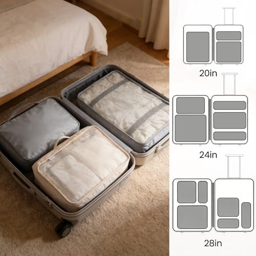 14-teilige Zweifarbige Koffer Organizer, Kofferorganizer Reisezubehör – Packwürfel, Packing Cubes & Packtaschen… – Ansicht 7