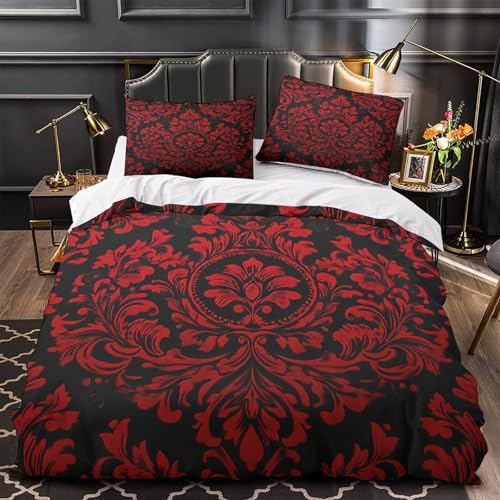 Parure de lit housse de couette 3D effet microfibre ornée 140x200