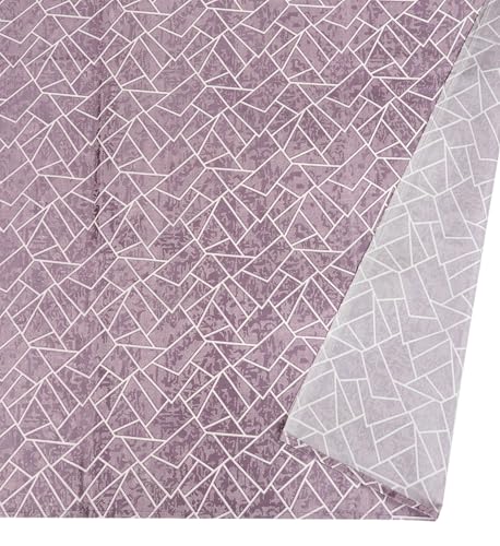 Image of Room Darkening Curtains for Door & Windows, Living Room, Bedroom, Eyelet, Parda, Printed, Pack of 2, Lavender, 4 x 5 Feet