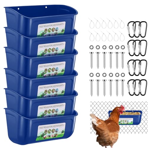 Chicken Feeder Waterer 6-Pack for Poultry & Livestock