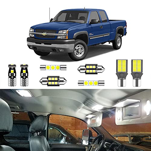 Kit 12 LED interiores blancos para Chevrolet Silverado miniatura 1