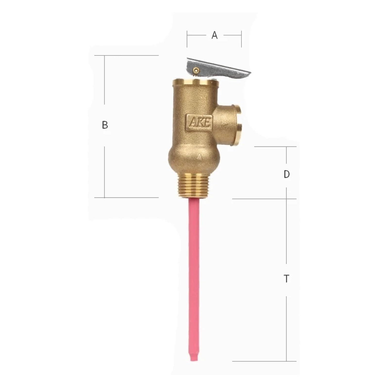 VáLvula De Alivio De PresióN 1 Uds. Válvula de alivio presión temperatura DN15/20 3/4 "como seguridad 0,6-1MPa for calentador agua Solar presurizado para Fábricas