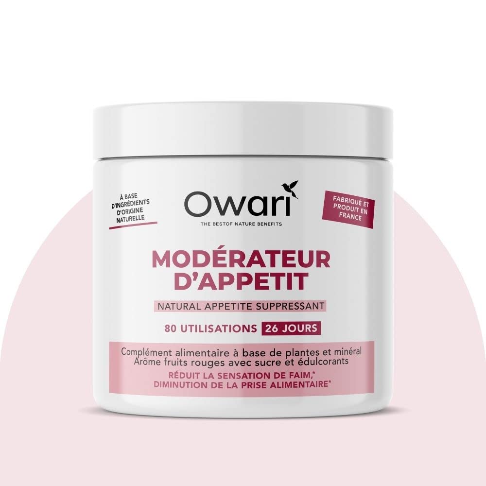 POUDRE COUPE FAIM - Complement Alimentaire Naturel Perte de Poids - Modérateur d'Appetit Avec Konjac - Amincissant Fort - 80 Utilisations - 100% Naturel et Produit en France
