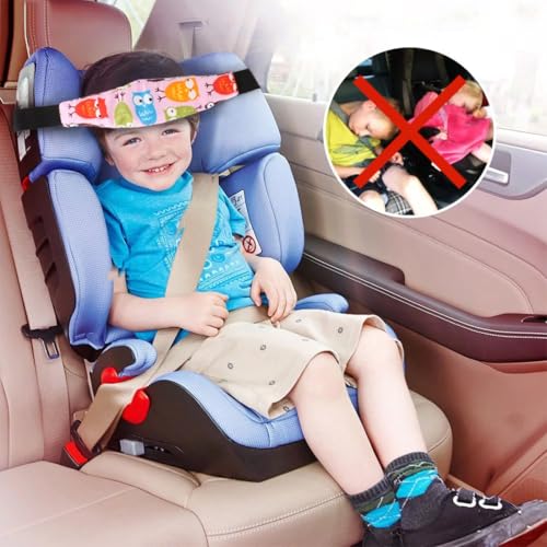EIHI Kopfstütze Auto Kinder, Auto Kopfstütze Kinder, Kleinkind Autositz Baby Kopfstütze, Kleinkinder Sicherheit Schlaf Rückenentlastung, Kinderwagen Verstellbarer Schlaf Kopf Halter Gürtel, 2 Stück