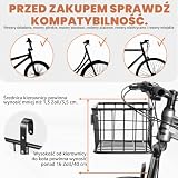 CDYWD Kosz rowerowy z przodu z wyjmowaną kieszenią wewnętrzną, duży kosz na kierownicę rowerową dla mężczyzn i kobiet, kosz rowerowy z przodu na rower elektryczny, skuter, rower górski, rower