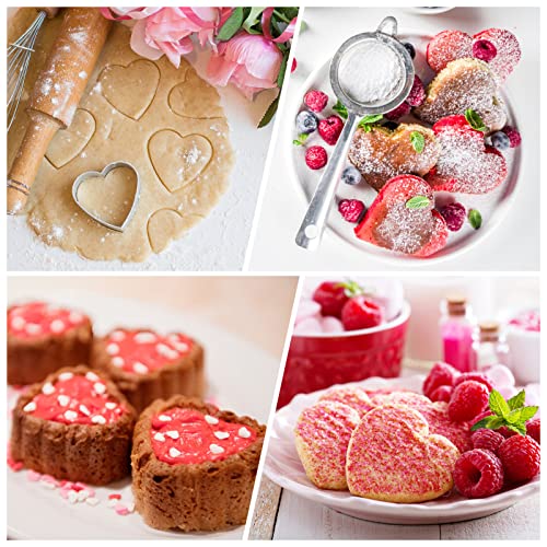 Elecland 8 Pcs Valentine's Day Cookie Cutters Set Stainless Steel Heart Cookie Cutter Metal Biscuit Molds Cutters For Kitchen Baking #TOP4