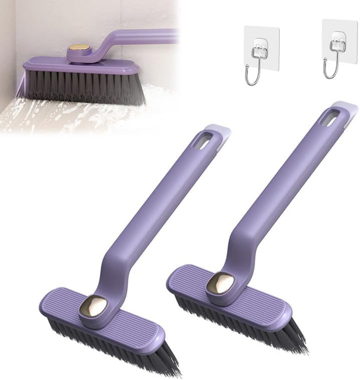 Miniatura 1 de Cepillo giratorio multifunción para limpieza de hendiduras, rotación de 360 grados, sin esquinas muertas, cepillo para hendiduras de cerdas duras,