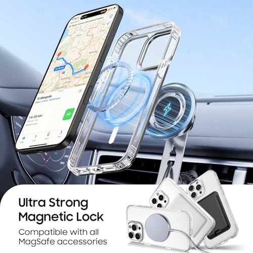 Ntwinro Magnetic for iPhone 15 Pro Wallet Case, Clear & Blue by Ntwinro - Used condition - Image 5