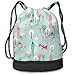 Produktbild Ovilsm Turnbeutel Hipster Sporttaschen Dragon Girl Blue Drawstring Bag Rucksack Shoulder Bags Travel Sport Gym Bag Print - Yoga Runner Daypack Shoe Bags with Zipper and Pockets