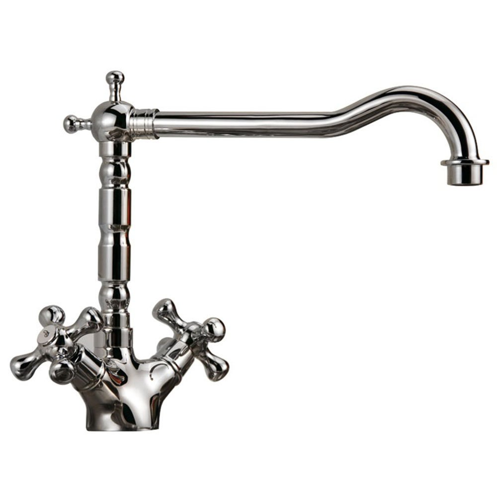 Astini Traditional Chrome Twin Handle Kitchen Sink Mixer Tap 25411Ch