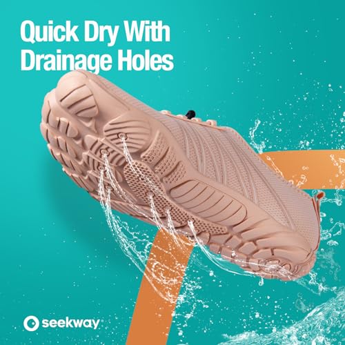 Image of SEEKWAY Mens Womens Water Shoes Quick-Dry Aqua Sock Barefoot Athletic Sports Shoes for Outdoor Beach Swim surf Walking Diving Boating Hiking Pool