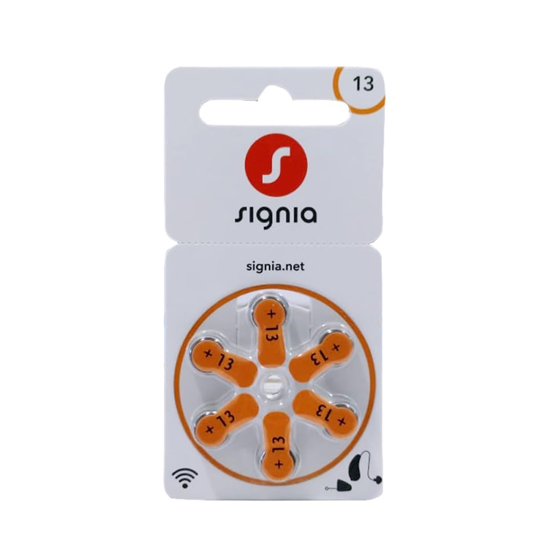 Size 13 Signia Hearing Aid Battery (Pack of 1=6 Batteries)-image-33