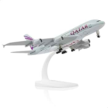 未使用　A380 MODEL AIRPLANE Amazon.com: QIYUMOKE A380 Qatar 1/300 Die-cast Metal Airplane