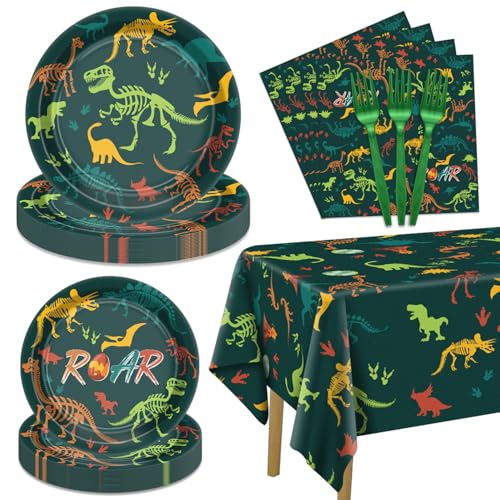 81 Pcs Dinosaur Birthday Party Decorations for Kids