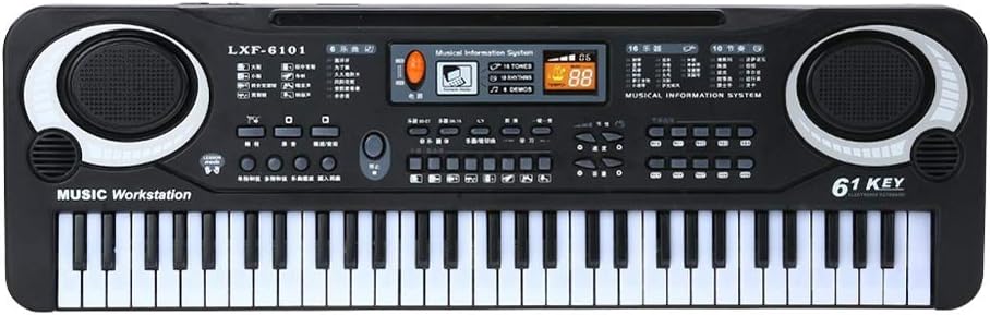 61 Keys Black Digital Music Electronic Keyboard Key Board Electric Piano Kids Musical Instrument