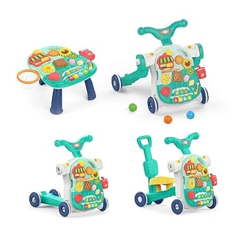 Magicwand Interactive Self-Balancing 4-in1 Scientific Learning Walker for Toddlers with Removable Front Play Panel?Pack of 1Green?