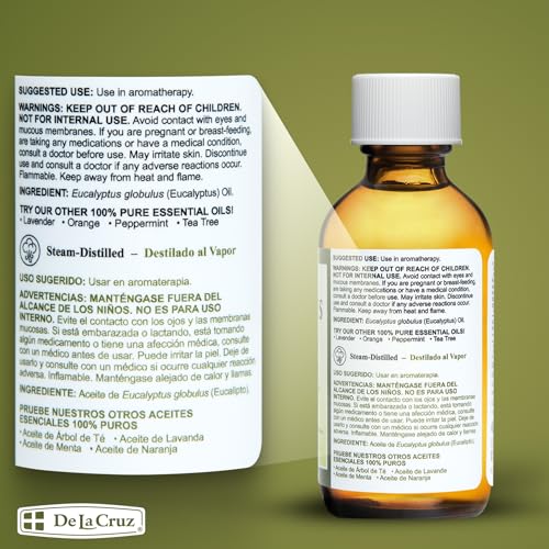 Aceite Esencial Eucalipto De La Cruz 4 Frascos 2 oz miniatura 7