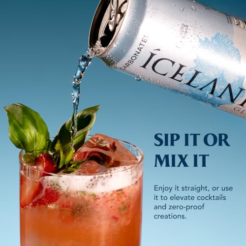 Image of Icelandic Glacial Sparkling Water, Unflavored, 330 ml / 11.1 Fl Oz Cans (Pack of 10)