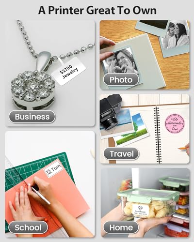 Image of Phomemo Label Maker,M220 Label Printer, Bluetooth Label Maker Machine | 3 Inch with 7900+ Icons,1900+ Templates,550+ Fonts,for Kids School Items,Small Business,Large Sticker