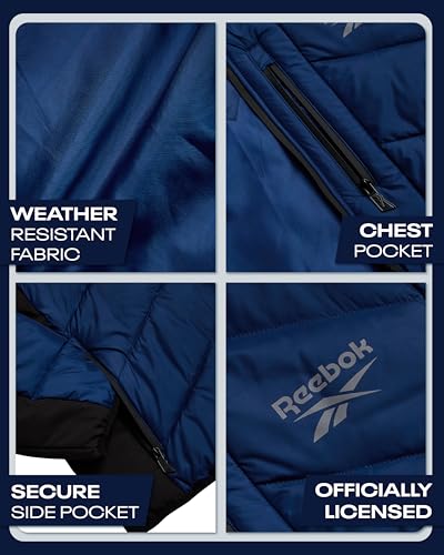 Reebok Mens Winter Jacket - Water Resistant Heavy Puffer Coat with Hood - Quilted Insulated Warm Winter Coat for Men3