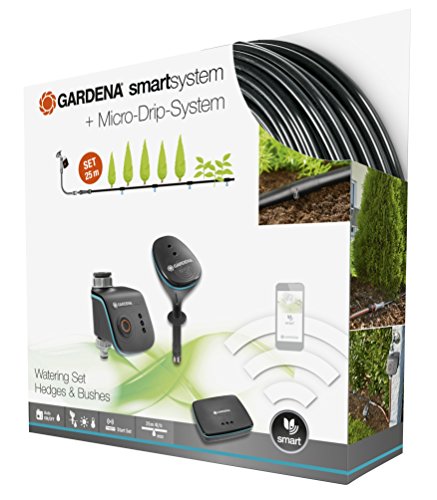 Preisvergleich Produktbild Gardena smart Watering Set Pflanzenreihen: Garten-Bewässerung von Pflanzenreihen per Gardena smart App, mit Bewässerungscomputer (19104-20)