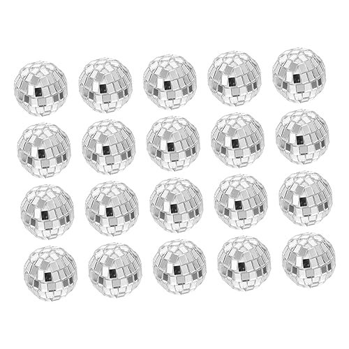 Bola espejada pequeña de vidrio VANZACK, 20 piezas, adorno para bodas, escenarios, fiestas y decoración navideña