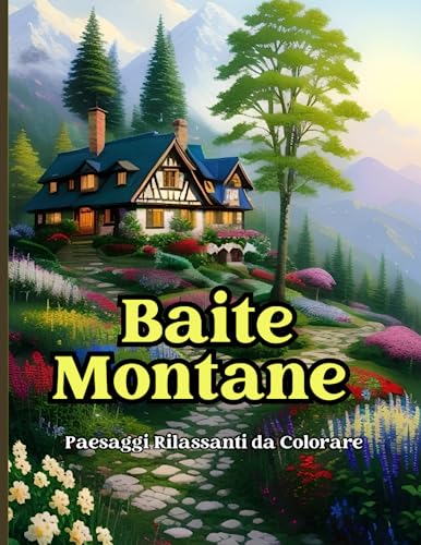 Baite Montane Paesaggi Rilassanti da colorare: Un Libro da Colorare per Adulti che celebra la Montagna nei Paesaggi Alpestri, con incredibili ... innevati, splendido regalo per Mamma e Papà