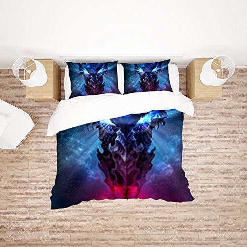 Housse de couette et taies d'oreiller en microfibre de polyester noire format King - 3