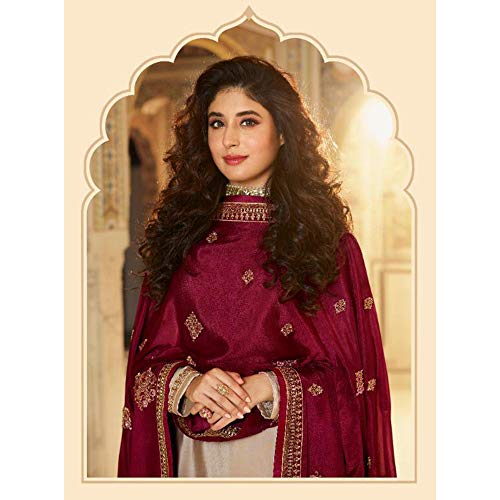 Heavy Embroidery Work Pakistani Indian Ready to Wear Shalwar Kameez Palazzo Dupatta Suits3