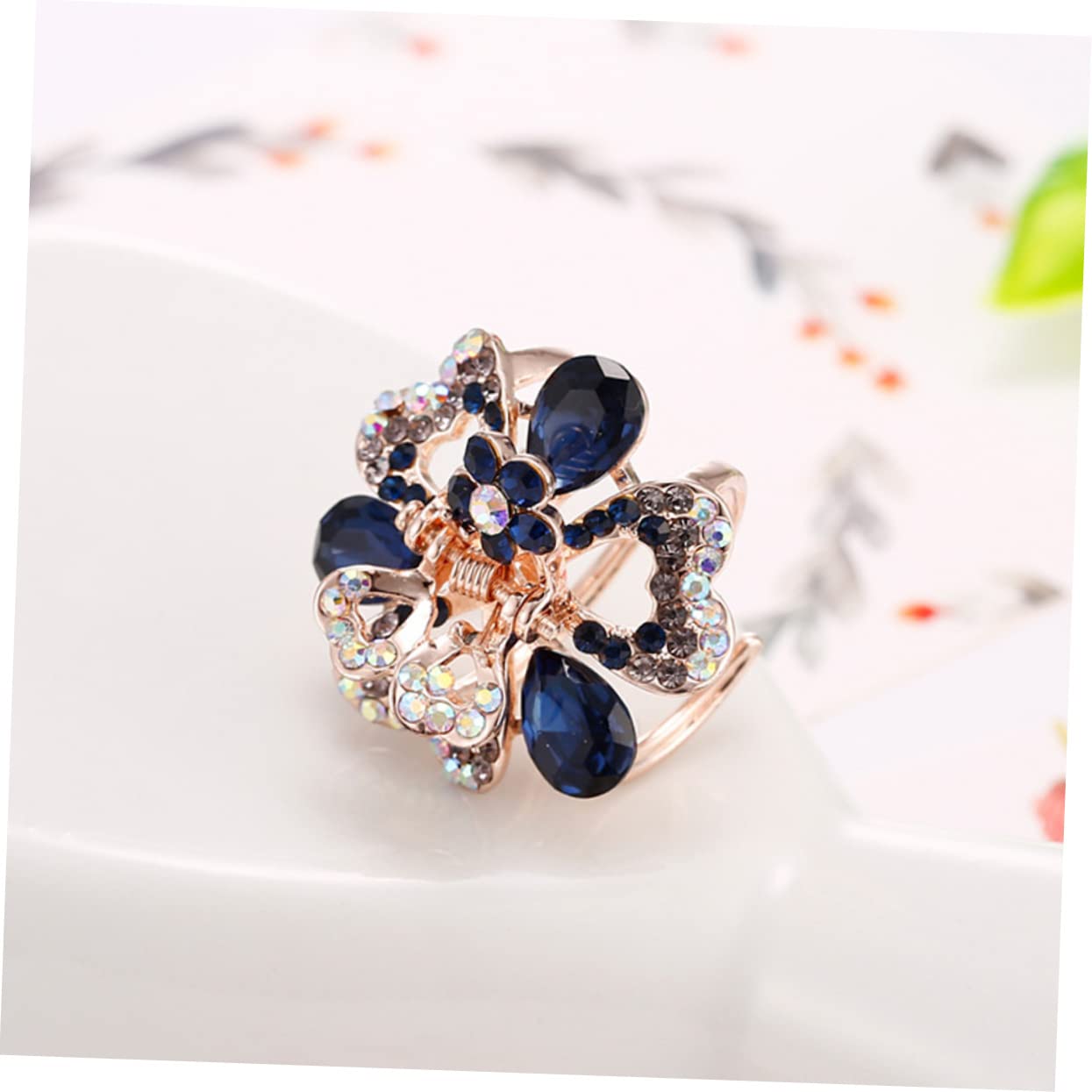 12stücke Haarklammern Mit Kristall Und Metall Design Rosa Blau Und Dunkelblau Für Damen Und Mädchen Praktische Haarspangen Für Jeden Anlass
