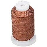 Simply Silk Beading Thread Cord Size FF Brown 0.015 Inch 0.38mm Spool 115 Yards for Stringing Weaving Knotting