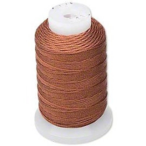 Simply Silk Beading Thread Cord Size FF Brown 0.015 Inch 0.38mm Spool 115 Yards for Stringing Weaving Knotting