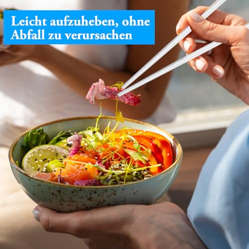 6 paia di bacchetta in metallo, argentate in acciaio inox, riutilizzabili multifunzione per uso quotidiano alimentare - immagine 6