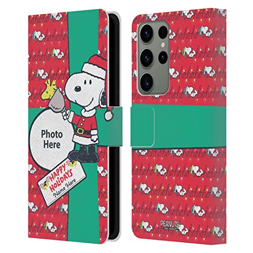 Cadeau Noël Coque en Cuir Portefeuille Peanuts Samsung Galaxy S23 Ultra Noël