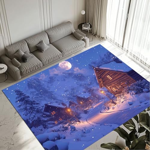 Tapis de cuisine antidérapant Moon pour une entrée propre et design