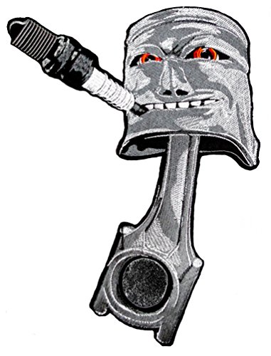 Klicnow Piston & Spark Plug Brodé Patch arrière 27cm x 20cm