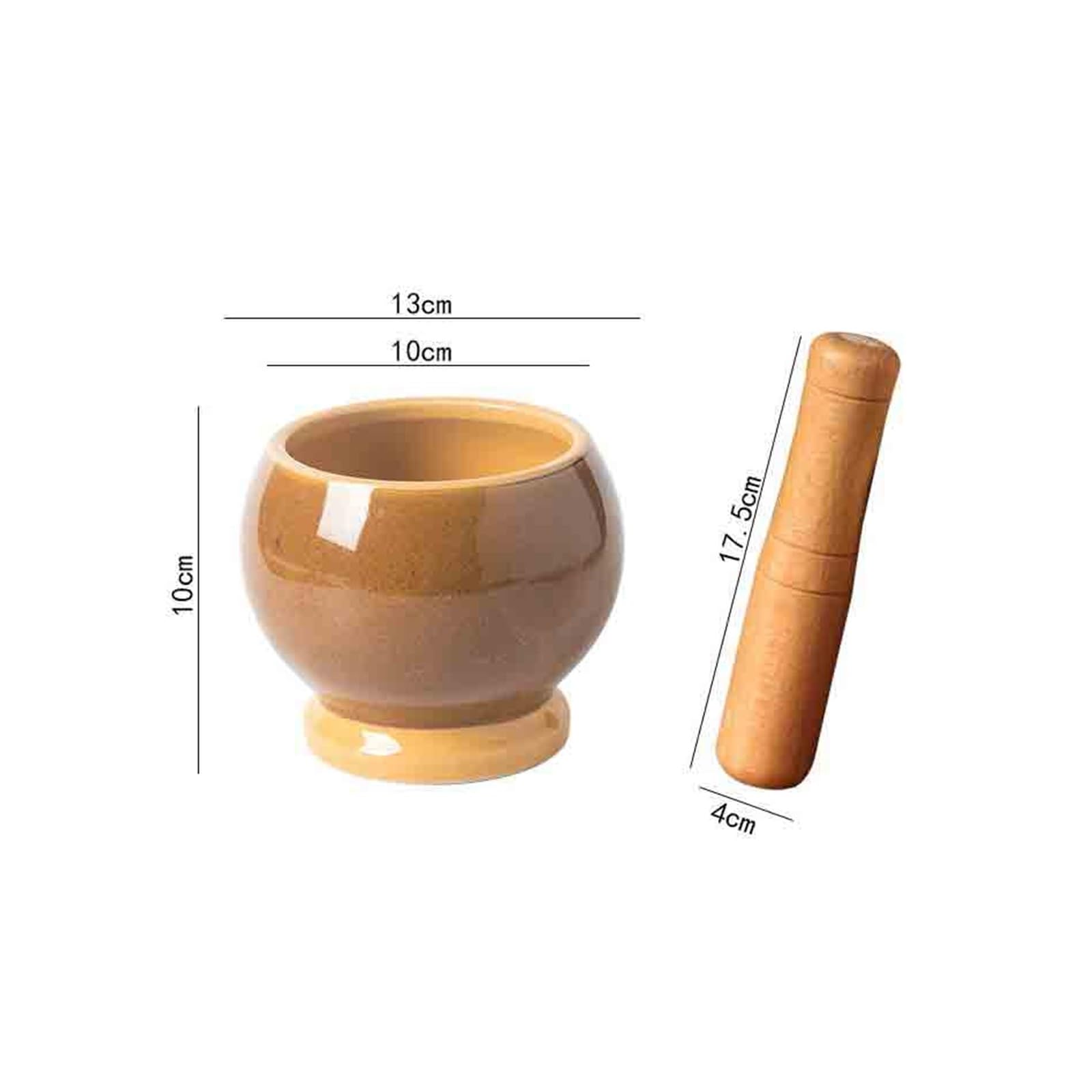 Pratico Smerigliatrice manuale con mortaio e pestello da cucina in ceramica for aglio