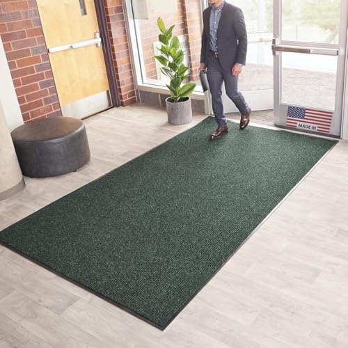 Consolidated Plastics Brush Dry Doormat, 3' x 10', green