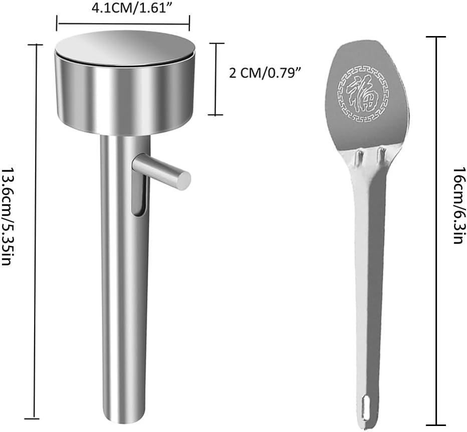 Falafel Scoop With Spatula(2pcs), Stainless Steel Falafel Maker Scoop
