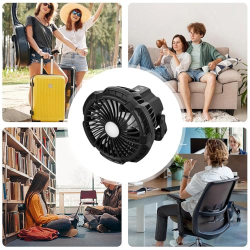 Ventilador de tienda portátil anticalor 4000 mAh silencioso para dormir 4