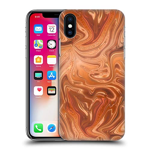 Coque iPhone X/XS Cuivre Brillant Bétons Coque Rigide Protection Arrière