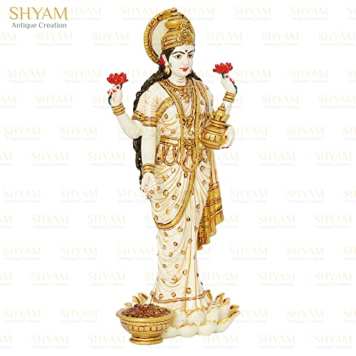 Image of Large Size Lakshmi Vishnu Ji Standing Statue MATA Laxmi Vishnu Blessing Murti Lakshmi Narayan Idol for Home Temple Diwali Pooja