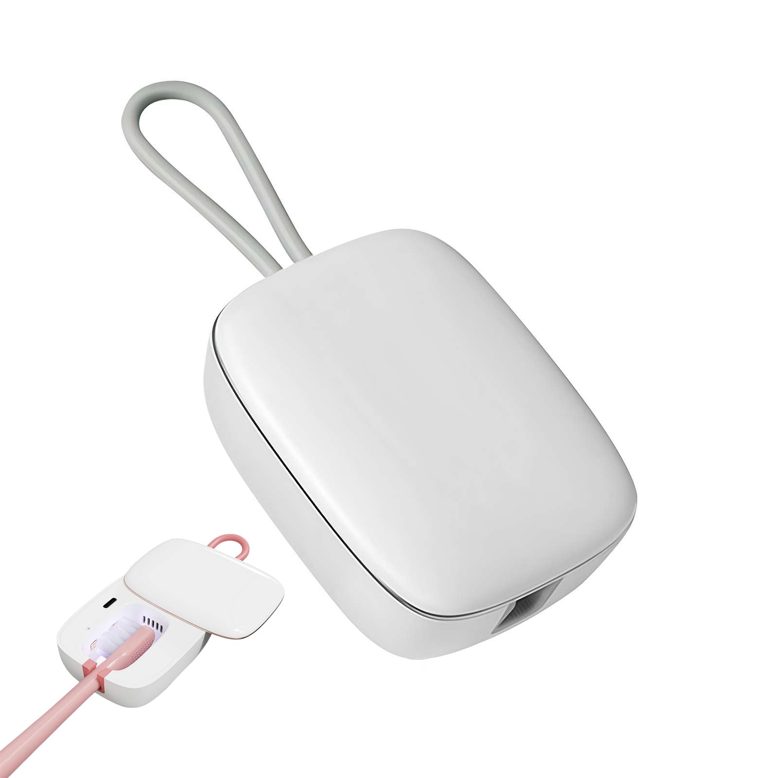 Désinfectant UV pour brosse à dents et support avec lumière UV, étui de stérilisateur de brosse à dents portable, rechargeable par USB, couvercle de stérilisateur de brosse à dents de voyage