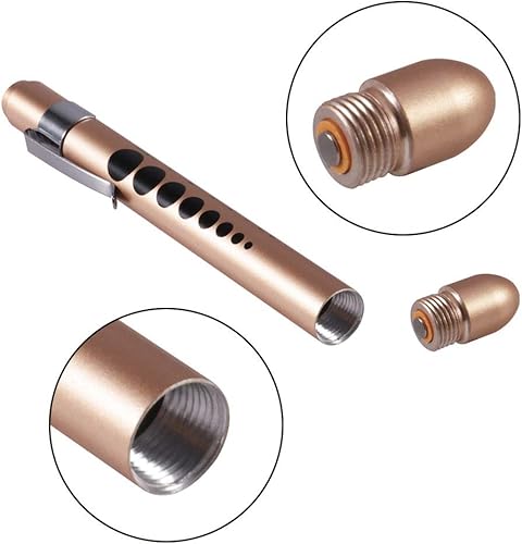 Vista 60 de Aokin Luz médica para enfermera, médico, linterna médica reutilizable LED con medidor de pupila y regla, luz blanca, morado