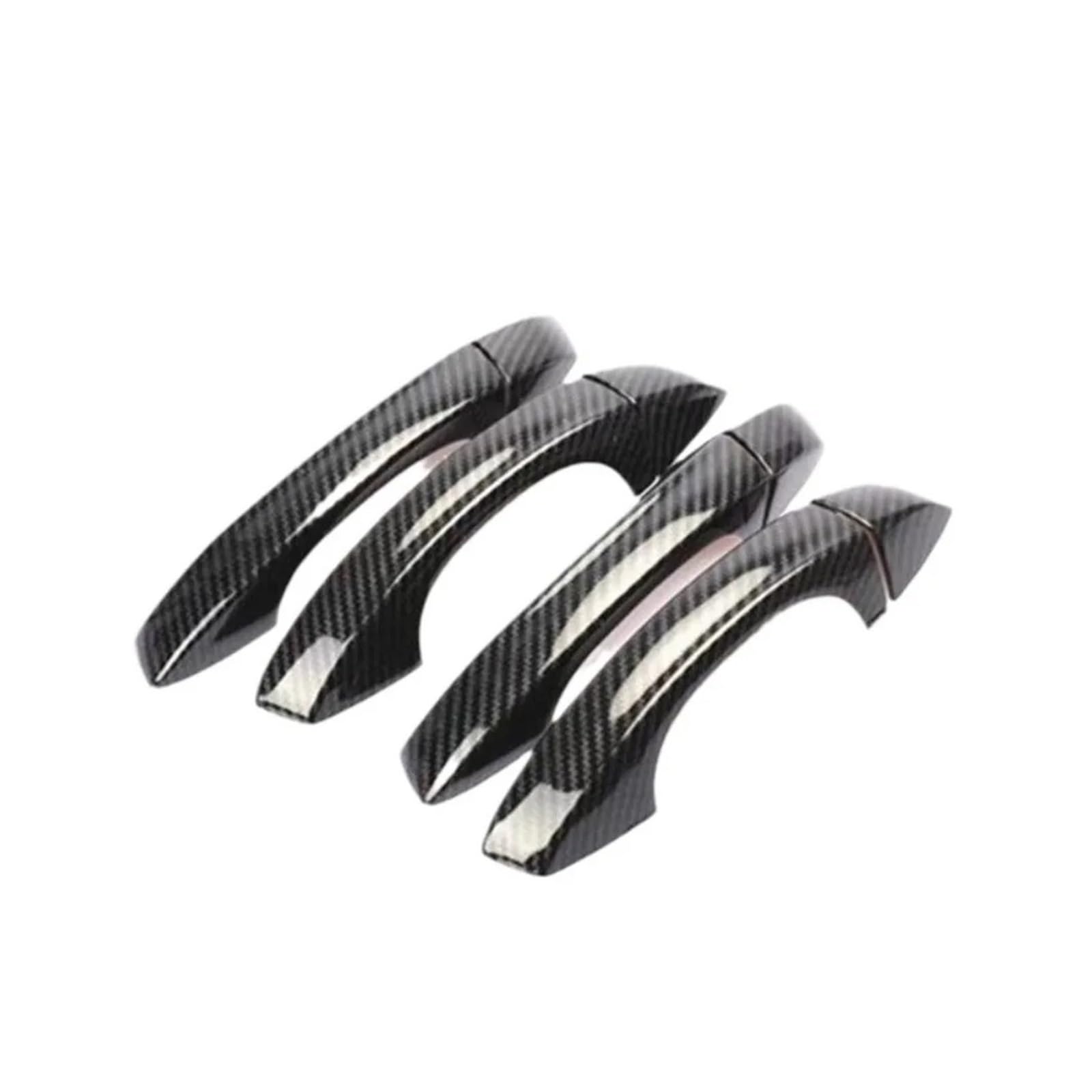 Punxdda Car Exterior Door Handle for Vw for Golf MK7 2013-2020 Black Door Handle Covers(Fiber Pattern)