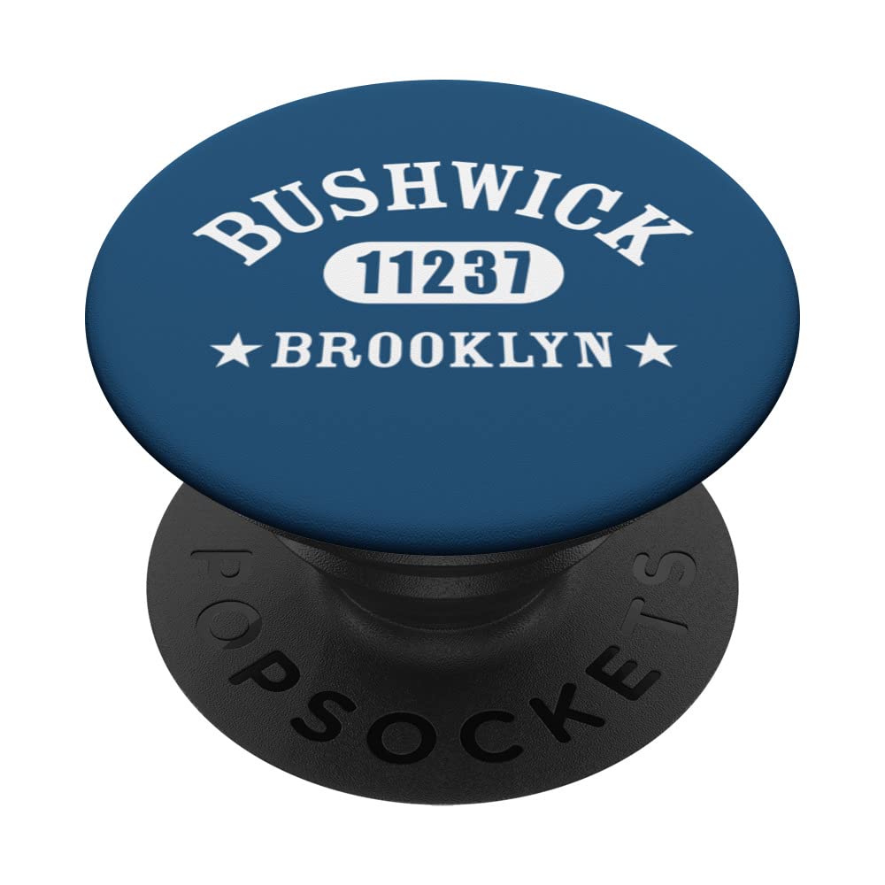 BUSHWICK Brooklyn NY 11237 Athletic Design PopSockets Swappable PopGrip, Black