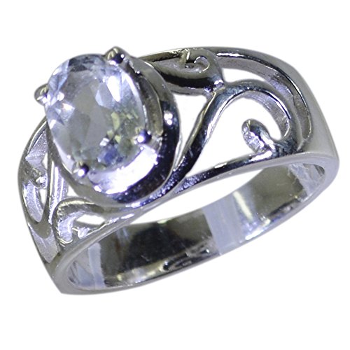 Améthyste verte et argent sterling bague d'exception précieuse - 3