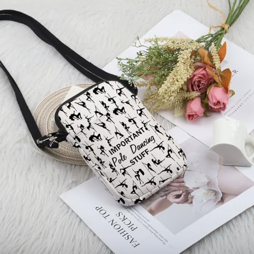 PWHAOO Pole Dancer Gift Important Pole Dancing Stuff Crossbody Bag Pole Dancing Lover Bag Pole Dance Coach Teacher Gift3
